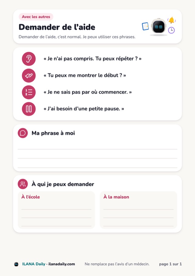Aperçu de la première page de la fiche