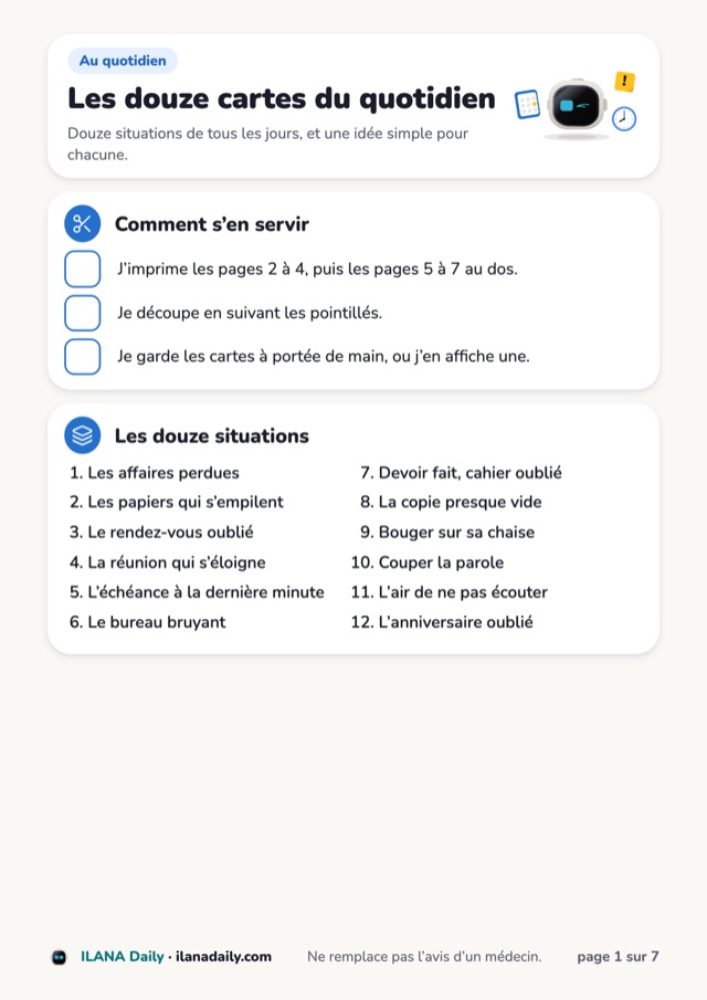 Aperçu de la première page de la fiche
