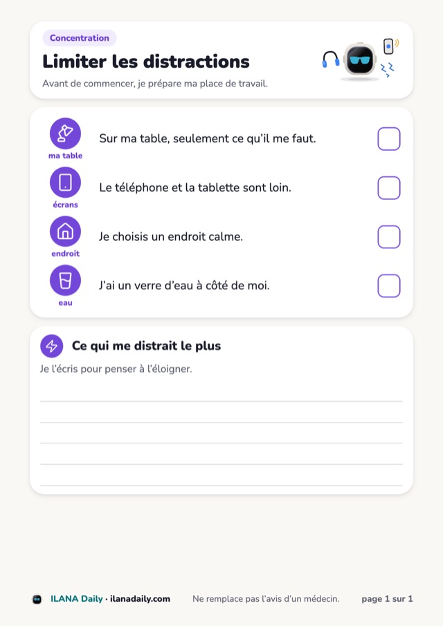 Aperçu de la première page de la fiche