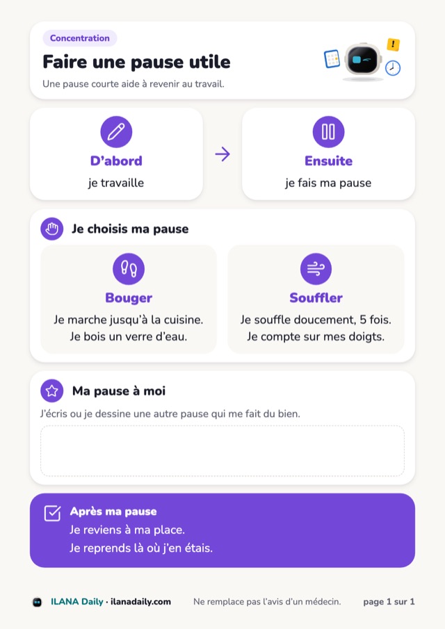 Aperçu de la première page de la fiche