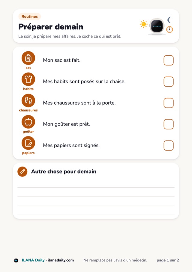 Aperçu de la première page de la fiche