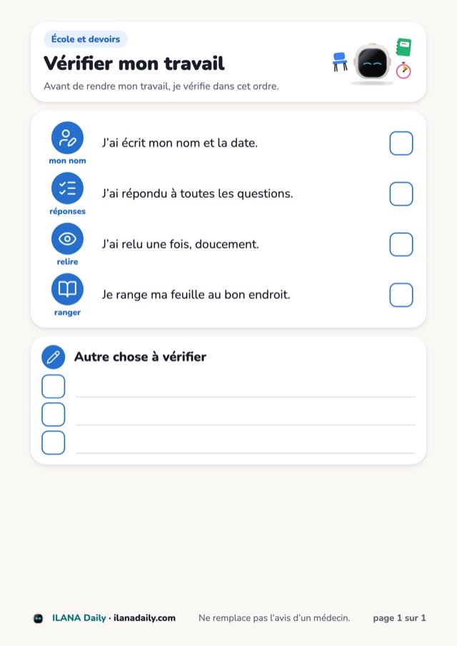 Aperçu de la première page de la fiche